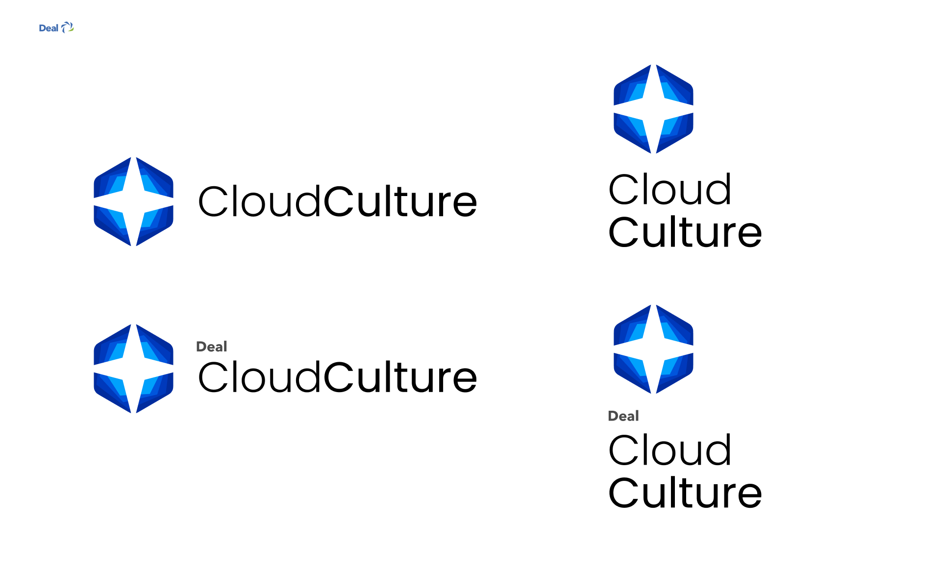 Cloud Culture branding over white background, in blue.
